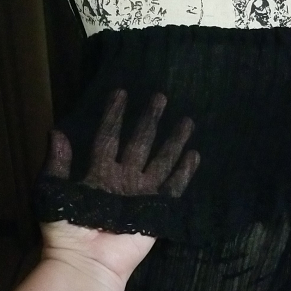 Sheer black strapless top - Picture 3 of 5